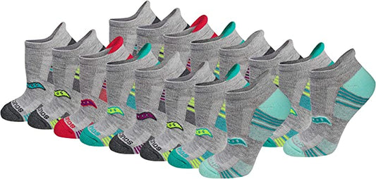 Saucony Women's Performance Heel Tab Athletic Socks (8 & 16 Pairs)