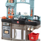 Step2 Best Chefs Kitchen Playset | Kids Play Kitchen with 25-Pc Toy Accessories Set, Real Lights & Sounds, Multicolor , Blue