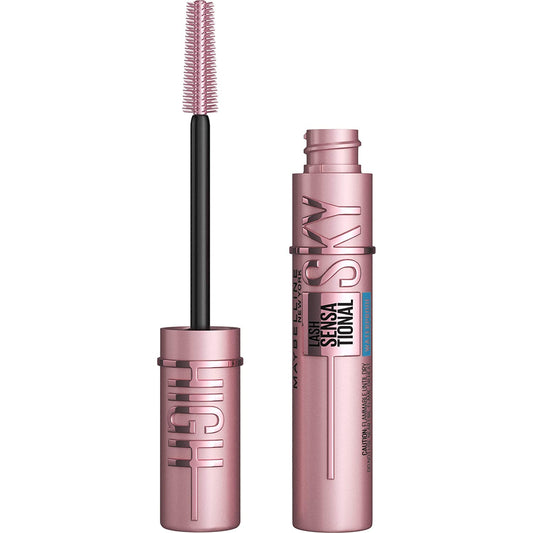 Maybelline New York Sky High Waterproof Mascara Makeup, Volumizing Mascara, Buildable, Lengthening Mascara, Defining, Curling, Multiplying, Brownish Black, 0.24 Fl Oz