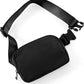 ODODOS Unisex Mini Belt Bag with Adjustable Strap Small Waist Pouch for Travel Workout Running Hiking, Black