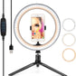 Ring Light LED Desktop Selfie Ring Light USB LED Desk Camera Ringlight 3 Colors Light with Tripod Stand iPhone Cell Phone Holder and Remote Control for Photography Makeup Live Streaming