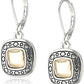 Napier Pattern Balance Two Tone Leverback Drop Earrings