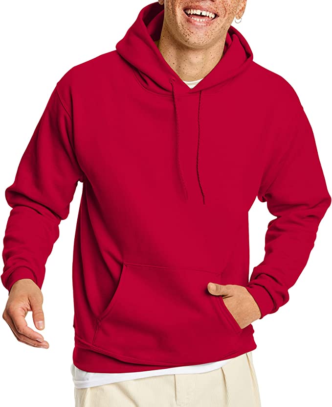 Hanes Men's Sweatshirt, EcoSmart Fleece Hoodie, Cotton-Blend Fleece Hooded Sweatshirt, Plush Fleece Pullover Hoodie