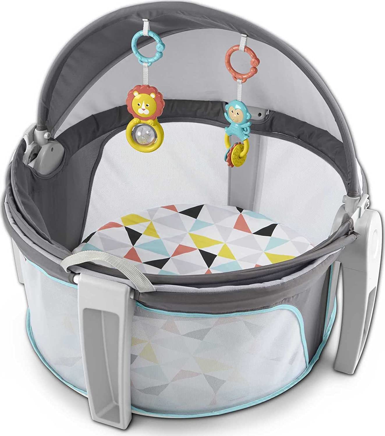 Fisher-Price On-the-Go Baby Dome, Grey/Blue/Yellow/White