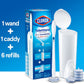 Clorox ToiletWand Disposable Toilet Cleaning System - ToiletWand, Storage Caddy and 6 Disinfecting ToiletWand Refill Heads (Packaging May Vary) (03191)