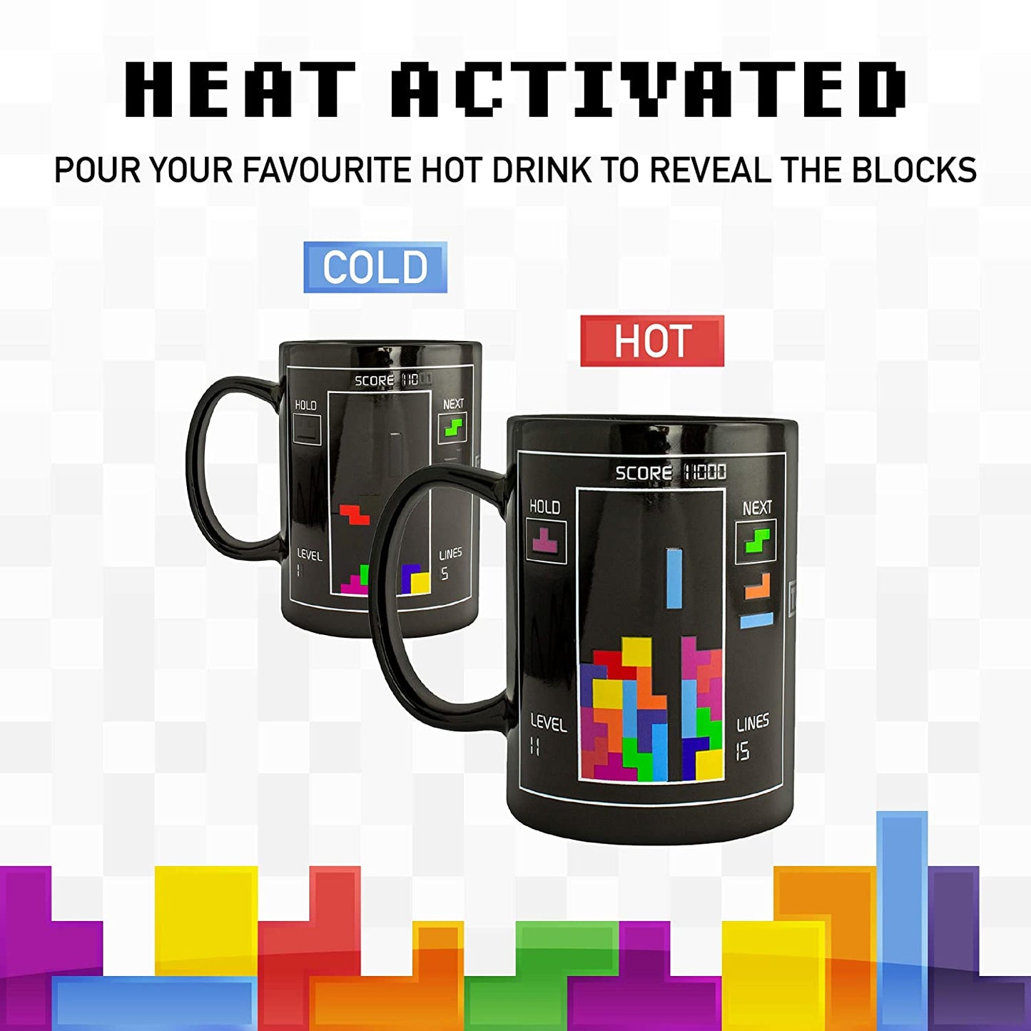 Tetris Heat Changing Mug - Officially Licensed Merchandise