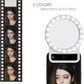 Selfie Ring Light, Phone Ring Light, Mini Portable Ring Light Fun Gift, Clip on Video Ring Light Case with 3 Colors Adjustable for iPhone/Laptop/Computer/Zoom Meeting, Girls Make up, Tiktok Trend Item