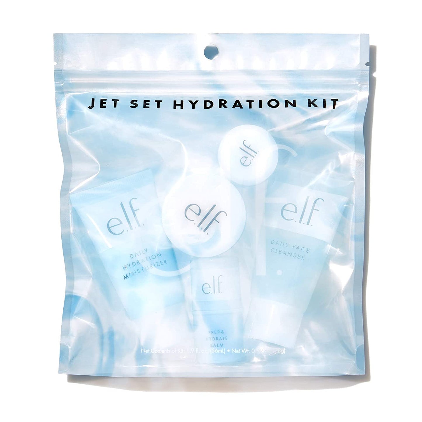 e.l.f. Jet Set Hydration Kit, Travel Friendly Skincare Set, Cleanser, Balm, Moisturizer, Eye Cream & Night Cream