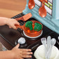 Step2 Best Chefs Kitchen Playset | Kids Play Kitchen with 25-Pc Toy Accessories Set, Real Lights & Sounds, Multicolor , Blue