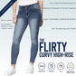 WallFlower Women's Juniors Instastretch High Rise Flirty Curvy Skinny Jeans (Standard and Plus)